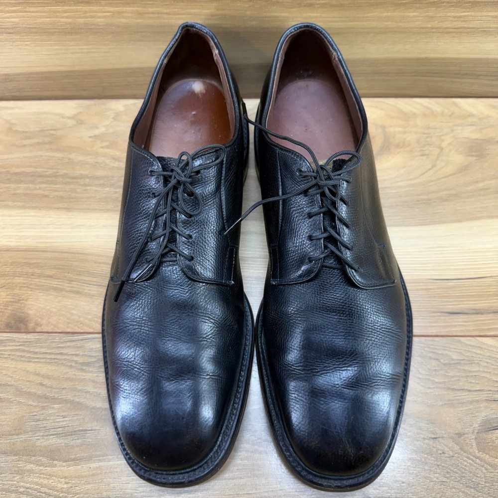 Allen Edmonds Leeds Plain Toe Oxford Mens 9 D Black Leather Formal Business